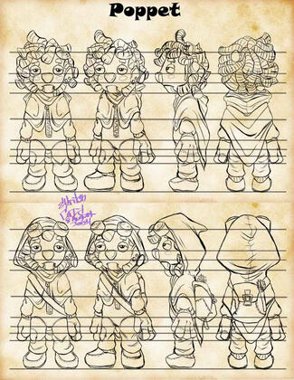 Poppet Character turnaround Poppet Character turnaround